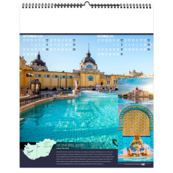 Calendrier économique publicitaire fabriqué en France 6 feuillets Bains