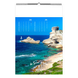 Calendrier économique publicitaire fabriqué en France 6 feuillets Corse