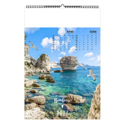 Calendrier économique publicitaire fabriqué en France 6 feuillets Corse