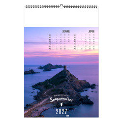 Calendrier économique publicitaire fabriqué en France 6 feuillets Corse