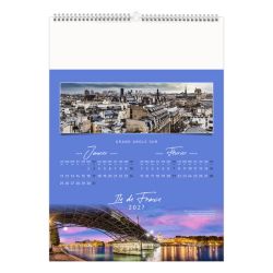 Calendrier économique publicitaire fabriqué en France 6 feuillets Panorama