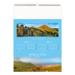 Calendrier économique publicitaire fabriqué en France 6 feuillets Panorama