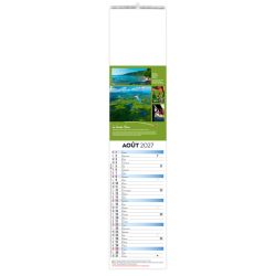 Calendrier personnalisé fabriqué en France 12 feuillets Voyage