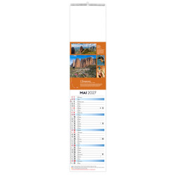 Calendrier personnalisé fabriqué en France 12 feuillets Voyage