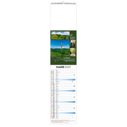 Calendrier personnalisé fabriqué en France 12 feuillets Voyage