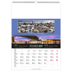 Calendrier publicitaire fabriqué en France Mural 12 feuillets Étandu