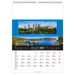Calendrier publicitaire fabriqué en France Mural 12 feuillets Étandu
