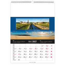 Calendrier publicitaire fabriqué en France Mural 12 feuillets Étandu