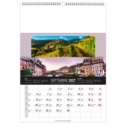 Calendrier publicitaire fabriqué en France Mural 12 feuillets Étandu