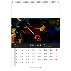 Calendrier publicitaire fabriqué en France Mural 12 feuillets Marmite