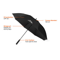 Parapluie publicitaire tempête 27'' en RPET AWARE™ Nordic Drift Trail