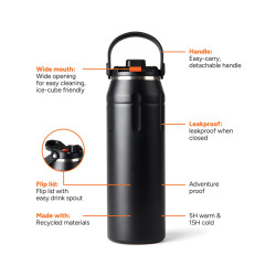 Bouteille publicitaire isotherme 940ml Nordic Drift Trail RCS