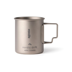 Tasse publicitaire 450 ml ultra légère en titane Nordic Drift Trail