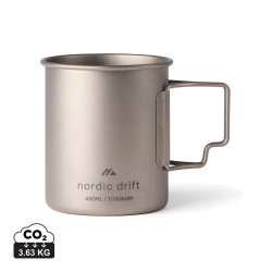 Tasse publicitaire 450 ml ultra légère en titane Nordic Drift Trail