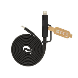 Câble publicitaire magnétique 60W 2 en 1 Arc en PET RCS