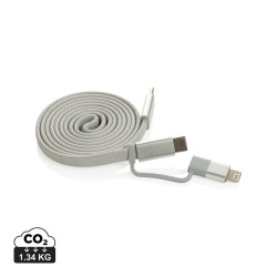Câble publicitaire magnétique 60W 2 en 1 Arc en PET RCS