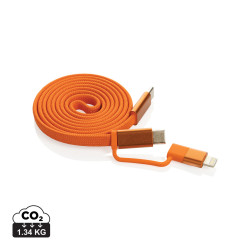 Câble publicitaire magnétique 60W 2 en 1 Arc en PET RCS