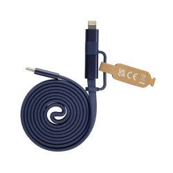 Câble publicitaire magnétique 60W 2 en 1 Arc en PET RCS