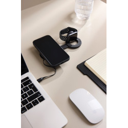 Chargeur publicitaire de voyage sans fil 2-en-1 15W VINGA Baltimore RCS