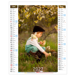 Calendrier personnalisable fabriqué en France 6 feuillets Mattéo