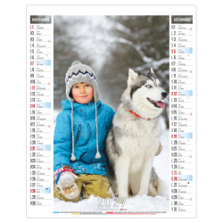 Calendrier personnalisable fabriqué en France 6 feuillets Mattéo