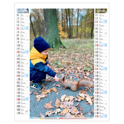 Calendrier personnalisable fabriqué en France 6 feuillets Mattéo