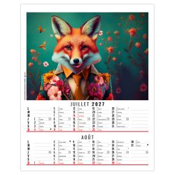 Calendrier personnalisable fabriqué en France 6 feuillets Zoé