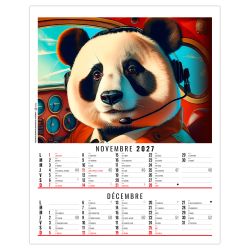 Calendrier personnalisable fabriqué en France 6 feuillets Zoé