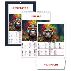 Calendrier personnalisable fabriqué en France 6 feuillets Zoé