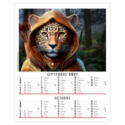 Calendrier personnalisable fabriqué en France 6 feuillets Zoé