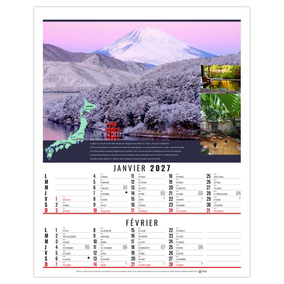 Calendrier personnalisable fabriqué en France 6 feuillets Théo