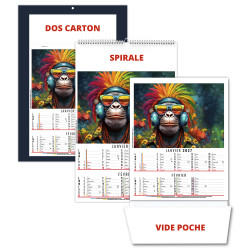 Calendrier personnalisable fabriqué en France 6 feuillets Théo