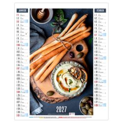 Calendrier personnalisable fabriqué en France 6 feuillets Gustave