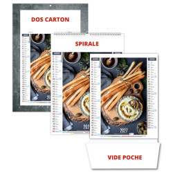 Calendrier personnalisable fabriqué en France 6 feuillets Gustave
