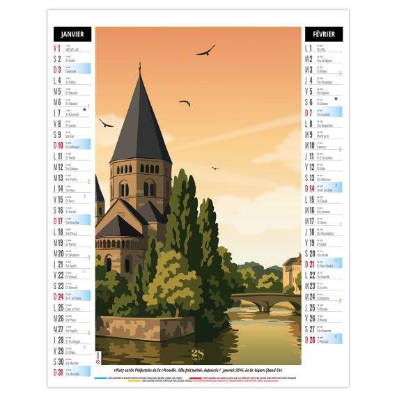Bloc illustré agrafé de 6 feuillets publicitaire fabriqué en France Diane