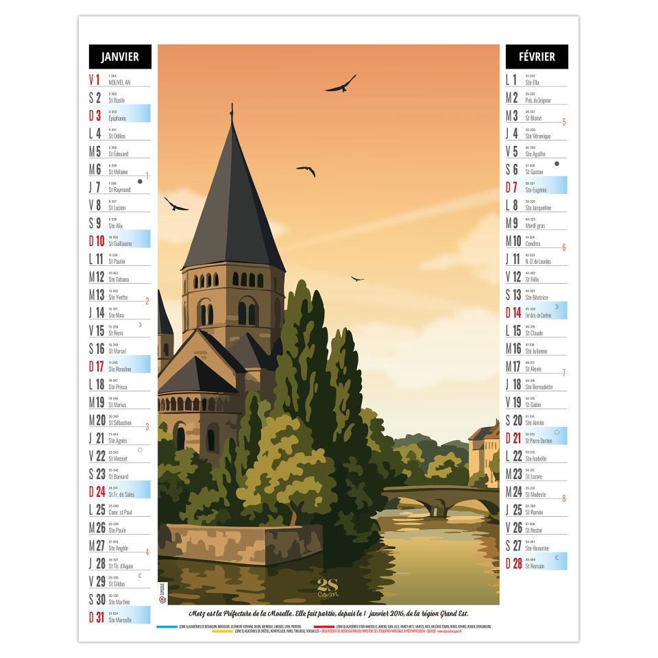 Bloc illustré agrafé de 6 feuillets publicitaire fabriqué en France Diane