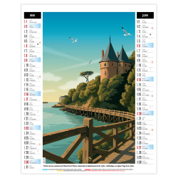 Bloc illustré agrafé de 6 feuillets publicitaire fabriqué en France Diane
