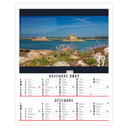 Calendrier personnalisé fabriqué en France 6 feuillets Matisse