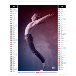 Calendrier personnalisé fabriqué en France 6 feuillets Eros