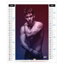 Calendrier personnalisé fabriqué en France 6 feuillets Eros