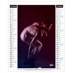Calendrier personnalisé fabriqué en France 6 feuillets Eros