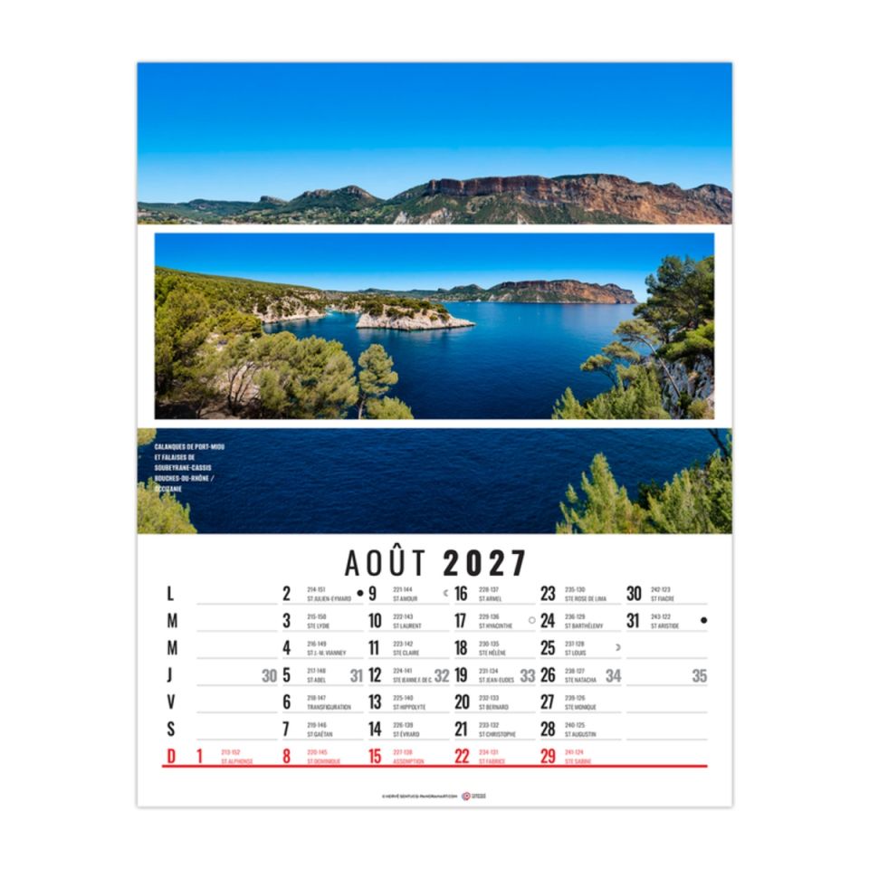 Calendrier personnalisé fabriqué en France 12 feuillets Céline