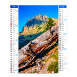 Calendrier personnalisable fabriqué en France 6 feuillets Léa