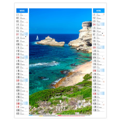 Calendrier personnalisable fabriqué en France 6 feuillets Léa