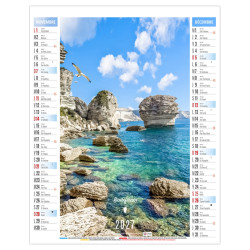 Calendrier personnalisable fabriqué en France 6 feuillets Léa