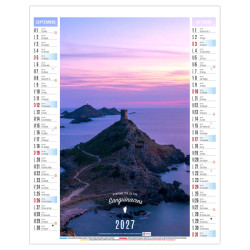 Calendrier personnalisable fabriqué en France 6 feuillets Léa