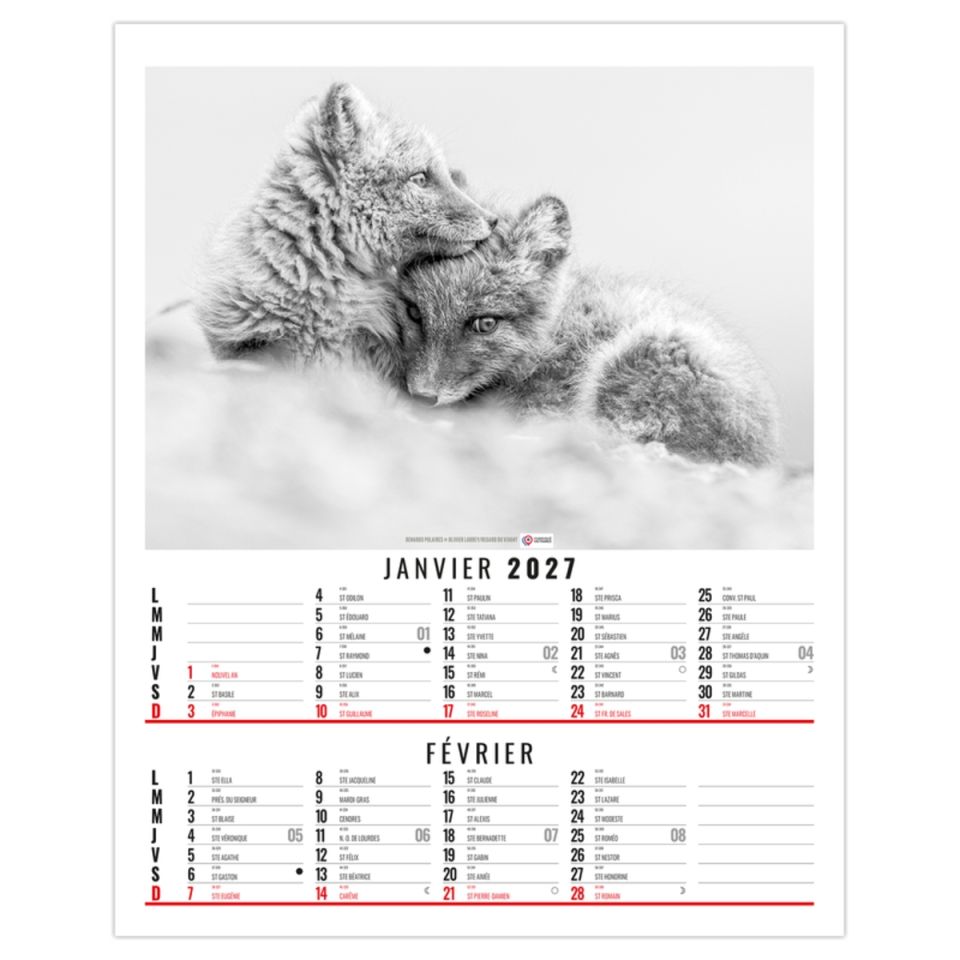Calendrier personnalisable fabriqué en France 6 feuillets Anna