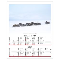 Calendrier personnalisable fabriqué en France 6 feuillets Anna