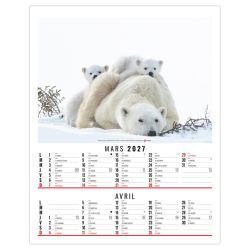 Calendrier personnalisable fabriqué en France 6 feuillets Anna