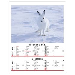 Calendrier personnalisable fabriqué en France 6 feuillets Anna